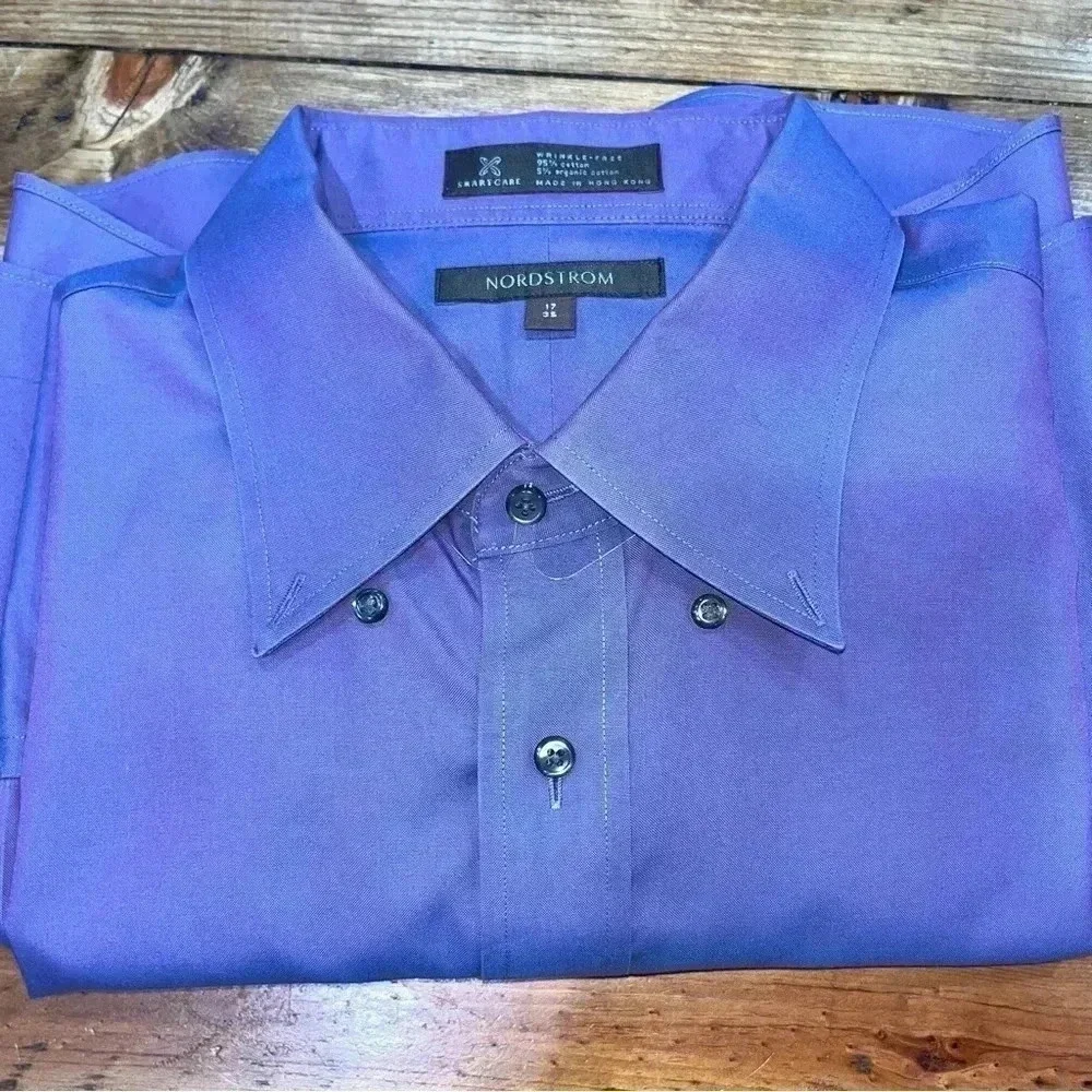 Nordstrom NWOT wrinkle free cotton organic cotton blend button down dress shirt